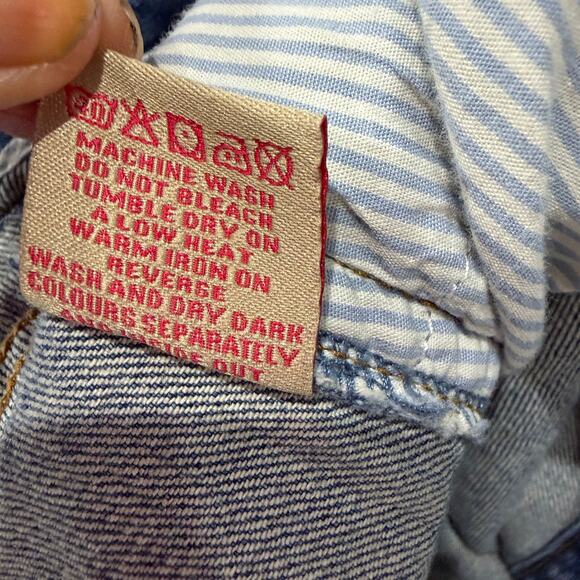 BODEN Button Front Denim Skirt Size 8R - Picture 7 of 7